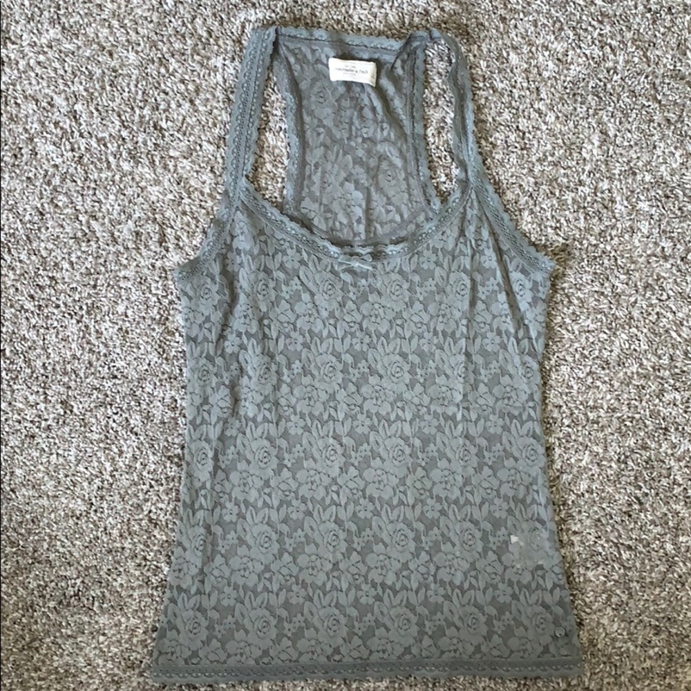 Abercrombie and Fitch grey floral tank